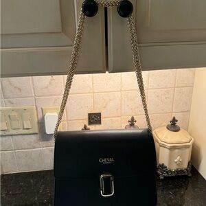 Black Shoulder Bag-Italian Leather